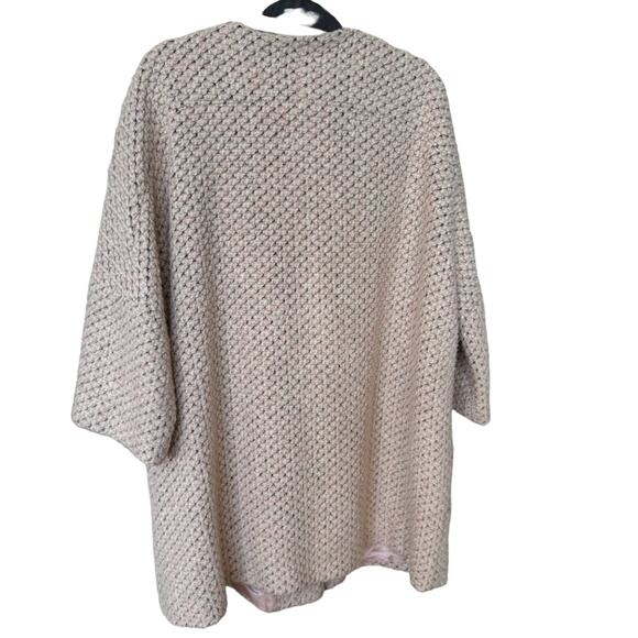 Helene Berman London Pink Black Tweed Coat Academia Classic Mad Men MCM Oversize - Picture 3 of 11